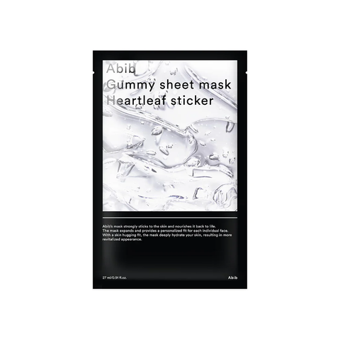 Gummy Sheet Mask Heartleaf Sticker - 1 Box Of 10 Sheets